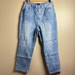 High-Rise Paisley Print Women’s Jeans in Light Blue size 13/31 straight leg